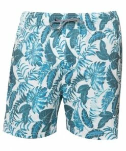 Coast Mens Tonal Palms Weekender Short White/Blue