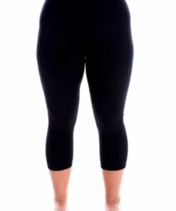 Capriosca Plain 3/4 Length Swim Pant Black