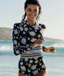 Rip Curl Surf Gypsy Long Sleeve Sunsuit Washed Black -Cheap Swimweargalore Store 21 slgoy v2 surfgypsy ig post5