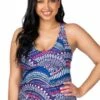 24th & Ocean Be Inspired Macrame Tankini Separate Multi
