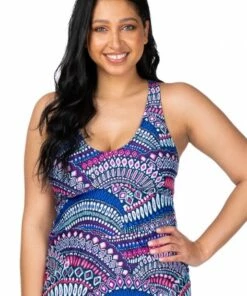 24th & Ocean Be Inspired Macrame Tankini Separate Multi