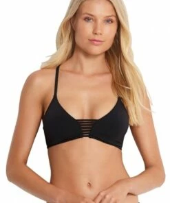 Seafolly Active Multi Rouleau Bralette Black