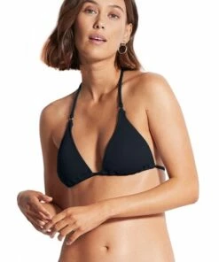 Seafolly Sea Dive Slide Tri Black