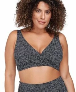 Artesands Zig Zag Delacroix Cross Front Bra Black