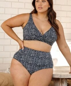 Artesands Zig Zag Delacroix Cross Front Bra Black -Cheap Swimweargalore Store 3711zz 2