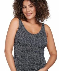 Artesands Zig Zag Raphael E/F Cup Tankini Separate Black