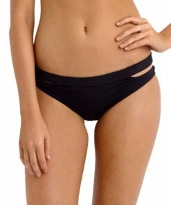 Seafolly Active Split Band Hipster Black -Cheap Swimweargalore Store 40357058 black 3 1