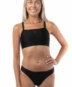 Adidas Fitness 3 Stripe Crop Set Black