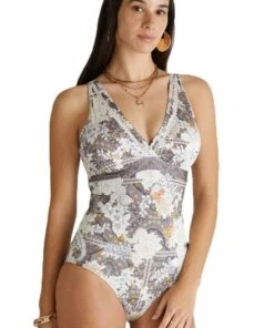 Aqua Blu Kismet Michelle DD/E Cup Cross Front One Piece Multi
