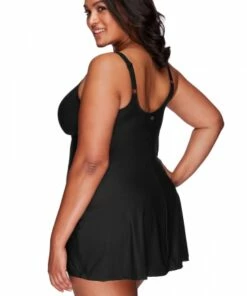 Artesands Hues Delacroix Swim Dress Black -Cheap Swimweargalore Store art1723p artesands delacroix swim dress 3 1