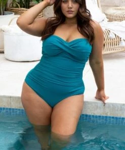 Artesands Rhapsody Botticelli Bandeau One Piece Teal -Cheap Swimweargalore Store art1724ry.460 artesands rhapsody botticelli bandeau one piece