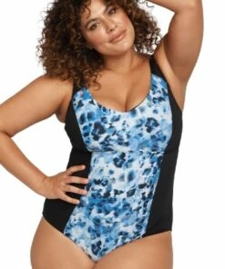 Artesands Natare Aqua Turner V Neck One Piece Aqua