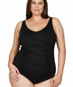 Artesands Hues Raphael E/F Cup One Piece Black -Cheap Swimweargalore Store art1741p artesands plains raphael e f cup one piece front 1