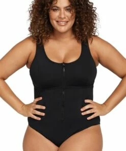 Artesands Natare Fuseli Zip Front One Piece Black