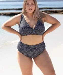 Artesands Zig Zag Rouched High Waist Pant Black -Cheap Swimweargalore Store art3711zz.001 artesands zig zag delacroix cross front bra 1 1