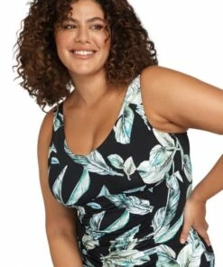 Artesands Figaro Raphael E/F Cup Tankini Separate Black -Cheap Swimweargalore Store art3726fg artesands figaro raphael e f cup tankini separate side2