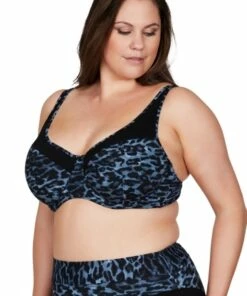 Artesands Le Blu Animale Giotto D/DD Cup Bra Blue -Cheap Swimweargalore Store art3771le artesands le blu animale giotto d dd cup bra side