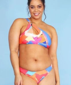 Seafolly Arthouse One Shoulder Keyhole Top Chilli Red -Cheap Swimweargalore Store arthouse studio2