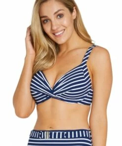 Baku Portofino D/DD Cup Moulded Bra Navy/White 6 Baku Portofino D/DD Cup Moulded Bra Navy/White -Cheap Swimweargalore Store bakb077pof.910 baku portofino d dd cup moulded booster bra front