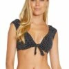 Baku Spotacular B/C Cup Cap Sleeve Bra Black