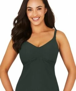 Baku Rococco D/E Cup Underwire Tankini Separate Olive
