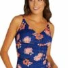 Baku Sakura D/E Cup Underwire Tankini Separate Indigo