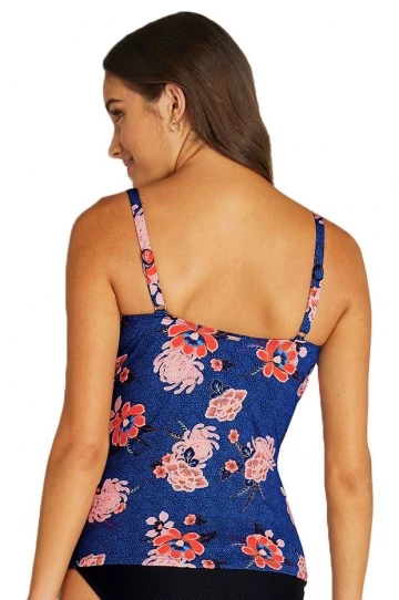 Baku Sakura D/E Cup Underwire Tankini Separate Indigo 2 Baku Sakura D/E Cup Underwire Tankini Separate Indigo - Image 2