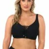 Baku Rococco E/F Cup Lace Up Bra Nero