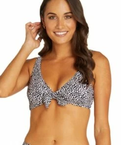 Baku Zafari Longline Tie Front Bra Ivory