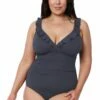 Baku Boardwalk DD/E Cup Frill One Piece Grey