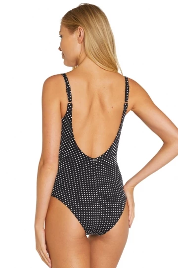 Baku Spotacular Lace Up Plunge One Piece Black 2 Baku Spotacular Lace Up Plunge One Piece Black - Image 2