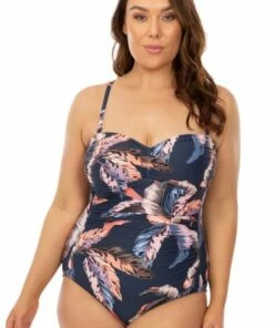 Baku Dominica D/DD Cup Bandeau One Piece Steel