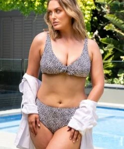 Baku Zafari Longline Tie Front Bra Ivory -Cheap Swimweargalore Store baku zafari jess 4 1