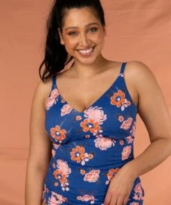 Baku Sakura D/E Cup Underwire Tankini Separate Indigo 5 Baku Sakura D/E Cup Underwire Tankini Separate Indigo -Cheap Swimweargalore Store baku campaign terri