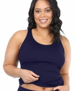 BASE Swim Sports Tankini Separate Black -Cheap Swimweargalore Store bas010 sports tankini navy f v2 1