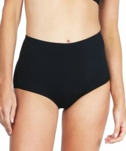 BASE Swim Plain High Waisted Pant Black -Cheap Swimweargalore Store bas104 001 base swim plain high waisted pant f 1 1