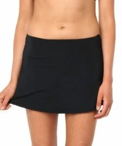 BASE Swim Plain Skirted Pant Black -Cheap Swimweargalore Store bas106.001 base swim plain skirted pant 1 2