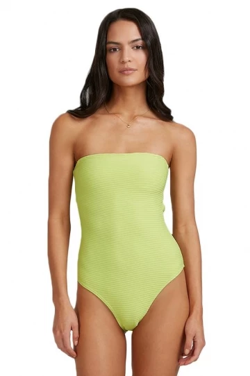 Billabong Tanlines Harper Bandeau One Piece Lime 1 Billabong Tanlines Harper Bandeau One Piece Lime