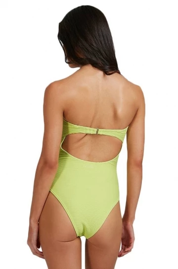 Billabong Tanlines Harper Bandeau One Piece Lime 2 Billabong Tanlines Harper Bandeau One Piece Lime - Image 2