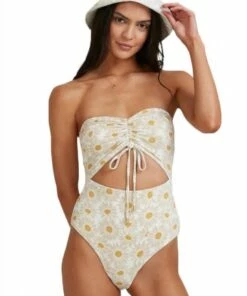Billabong Daisy Chain Summer Bandeau One Piece White