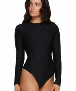 Billabong Tanlines Long Sleeve Sunsuit Black