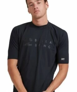 Billabong Mens Union Short Sleeve Suntop Stealth -Cheap Swimweargalore Store bil9703506.013 billabong mens union short sleeve suntop2
