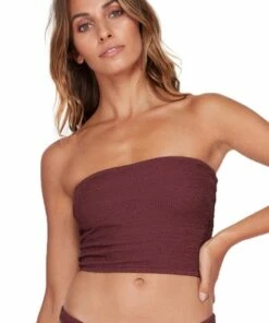 Billabong Summer High Tube Bikini Top Ruby