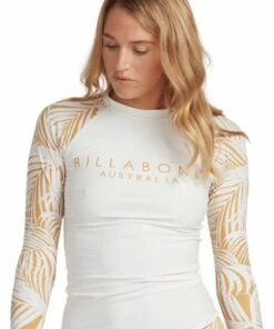 Billabong Peeking Palms Rashie White