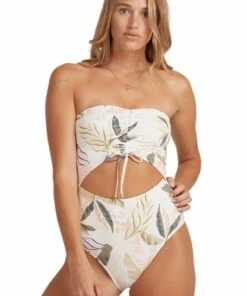 Billabong Sunset Summer Bandeau One Piece Cream
