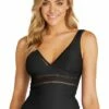 Baku Rococco Longline Tankini Separate Nero