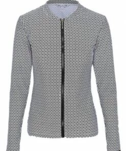 Babes In the Shade Mamiko Long Sleeve Zip Rashie Black/White -Cheap Swimweargalore Store bshsslmk.905 mamiko longsleeve rashie 1 1