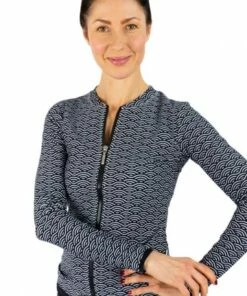 Babes In the Shade Sea Waves Suntop Black/Grey