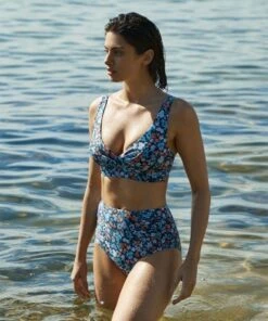 Sea Level Marguerite Cross Front Bra Night Sky -Cheap Swimweargalore Store campaign cross bra and high waisted pant