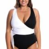 Capriosca Acapulco Waist Tie Wrap One Piece Black